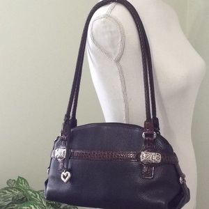 Vintage Brighton handbag- black with brown trim